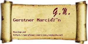 Gerstner Marcián névjegykártya